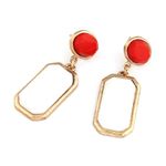 Buy Crunchy Fashion Zenny Geometrical Drop Earrings - Purplle