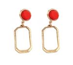 Buy Crunchy Fashion Zenny Geometrical Drop Earrings - Purplle