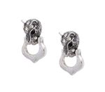 Buy Crunchy Fashion Silver Enamle Stud Earrings - Purplle