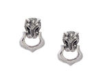 Buy Crunchy Fashion Silver Enamle Stud Earrings - Purplle