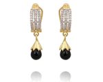 Buy Royal Bling Three Ad Row Black Drop Earrings - Purplle