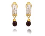 Buy Royal Bling Three Ad Row Brown Drop Earrings - Purplle