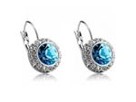 Buy Crunchy Fashion Austrain Crystal Blue Bali Earrings - Purplle