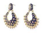 Buy Crunchy Fashion Blue Tradtional Matka Earring - Purplle
