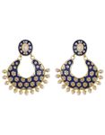 Buy Crunchy Fashion Blue Tradtional Matka Earring - Purplle