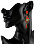 Buy Crunchy Fashion Color-Rush Mosaic Foxy Danglers - Purplle