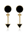 Buy Crunchy Fashion Jet Cheering Decadic Earring - Purplle