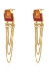 Buy Crunchy Fashion Colorrush Red Snappy Multilayer Danglers - Purplle
