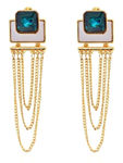 Buy Crunchy Fashion Colorrush Sage Green Multilayer Danglers - Purplle