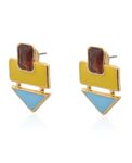Buy Crunchy Fashion Color Rush Yellow Beachy Earrings - Purplle