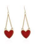 Buy Crunchy Fashion Rosy Heart Love Earrings - Purplle