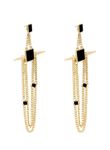 Buy Crunchy Fashion Voguish Squarish Black Layered Earrings - Purplle