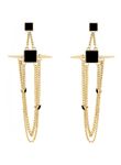 Buy Crunchy Fashion Voguish Squarish Black Layered Earrings - Purplle