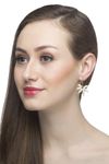 Buy Crunchy Fashion Tiny Leaves Drop Earrings - Purplle