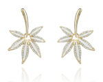Buy Crunchy Fashion Tiny Leaves Drop Earrings - Purplle