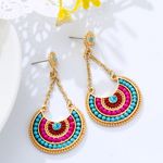 Buy Crunchy Fashion Bohemian Candy Beads Drops Earrings - Purplle