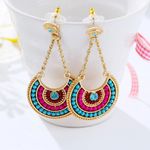Buy Crunchy Fashion Bohemian Candy Beads Drops Earrings - Purplle