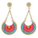 Buy Crunchy Fashion Bohemian Candy Beads Drops Earrings - Purplle