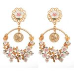 Buy Crunchy Fashion Statement Clay Flower Earrings - Purplle