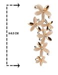 Buy Crunchy Fashion Classic Crystal Florette Drop Earrings - Purplle