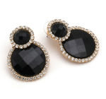 Buy Crunchy Fashion Gold Plated Stylish Black Dangle & Drop Earrings - Purplle