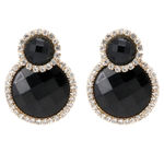 Buy Crunchy Fashion Gold Plated Stylish Black Dangle & Drop Earrings - Purplle
