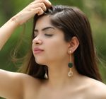 Buy Crunchy Fashion Clear Crystal Drop Earrings - Purplle