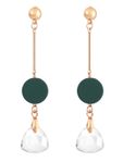 Buy Crunchy Fashion Clear Crystal Drop Earrings - Purplle