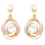 Buy Crunchy Fashion Twisted Tales White Crystal Earrings - Purplle