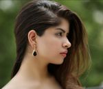 Buy Crunchy Fashion Gold Plated Stylish Black Crystal Earrings For Women & Girls - Purplle