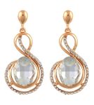 Buy Crunchy Fashion Gold Plated Stylish White Earrings For Girls Fancy Party Wear Earrings - Purplle