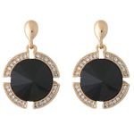 Buy Crunchy Fashion Gold Plated Stylish Black Earrings For Girls Fancy Party Wear Earrings - Purplle