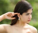 Buy Crunchy Fashion Gold Plated White Crystal Drop Earrings For Women & Girls - Purplle
