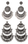 Buy Crunchy Fashion The Tribal Muse Collection Oxidized Silver Dangler Earring - Purplle
