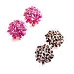 Buy Crunchy Fashion Gold Plated Stylish Floral Stud Earrings Combo - Purplle