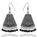 Buy Crunchy Fashion Oxidised Silver Stylish Afghani Dangle & Drop Earrings - Purplle