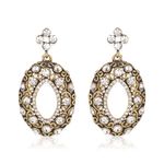 Buy Crunchy Fashion Gold Plated Stylish Traditional Crystal Drop Earrings - Purplle