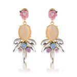 Buy Crunchy Fashion Gold Plated Stylish Traditional Crystal Drop Earrings - Purplle