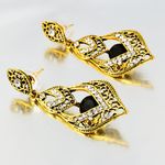 Buy Crunchy Fashion Oxidised Silver Stylish Thread Tassel Long Earrings - Purplle