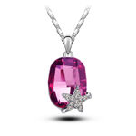 Buy Crunchy Fashion Twinkling Star Purple Crystal Pendant - Purplle