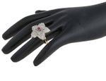 Buy Crunchy Fashion Blossom Flower Ad Stone Ring - Purplle