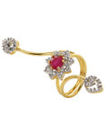Buy Crunchy Fashion Trendy Diva Wedding Ring - Purplle