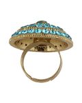 Buy Crunchy Fashion Aqua Blue Crystal Ring - Purplle