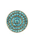 Buy Crunchy Fashion Aqua Blue Crystal Ring - Purplle