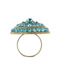 Buy Crunchy Fashion Aqua Blue Crystal Ring - Purplle