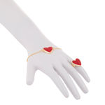 Buy Crunchy Fashion Love Struck Red Heart Ring - Purplle