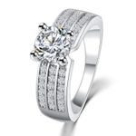 Buy Crunchy Fashion Paradiso Glitz Collection Premium Aaa Cubic Zirconia Rings - Purplle