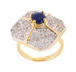 Buy Crunchy Fashion Paradiso Glitz Collection Blue Premium Aaa Cubic Zirconia Rings - Purplle