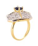 Buy Crunchy Fashion Paradiso Glitz Collection Blue Premium Aaa Cubic Zirconia Rings - Purplle