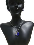 Buy Crunchy Fashion Clubbed Hearts Blue Pendant Set - Purplle